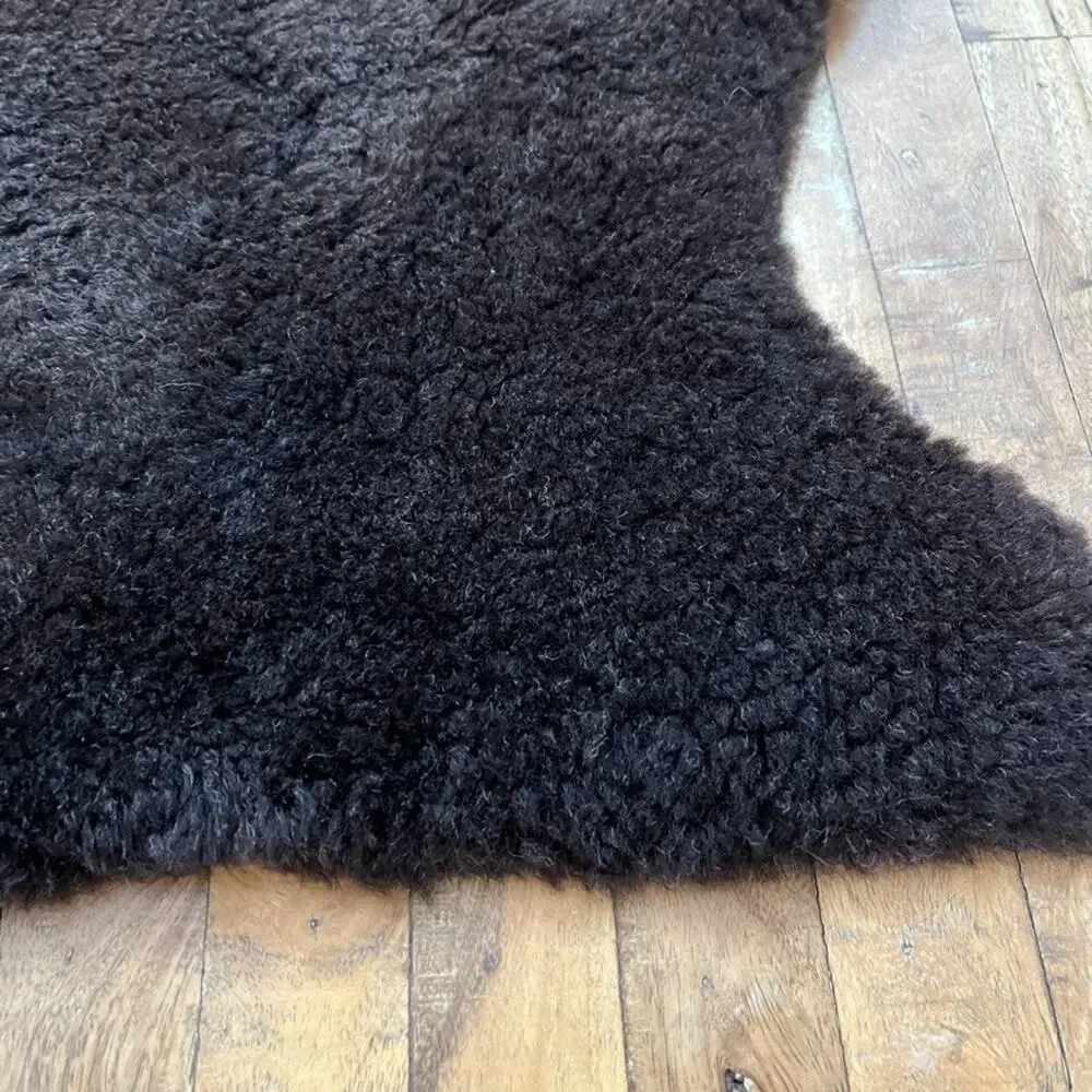 Golden Fleece Dark Brown Genuine Sheepskin Rug 36